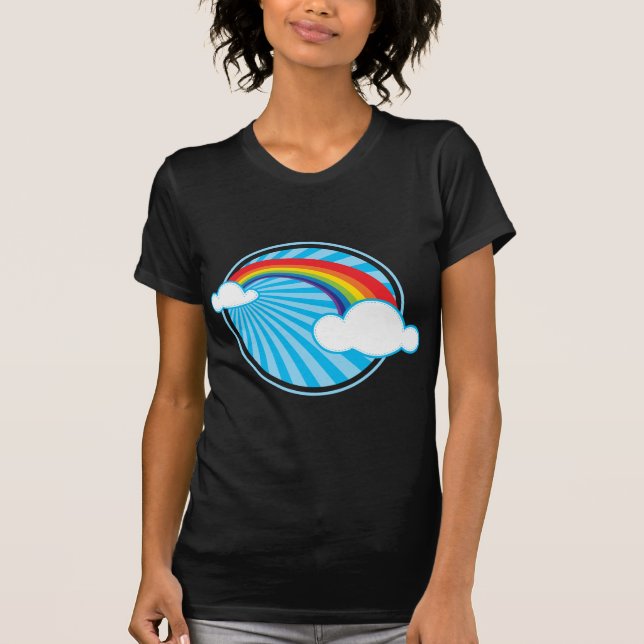 T-SHIRT RETRO RAINBOW (Devant)