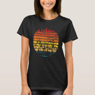 T-shirt Retro Randonnées Randonneurs Mountain Escalade Cam
