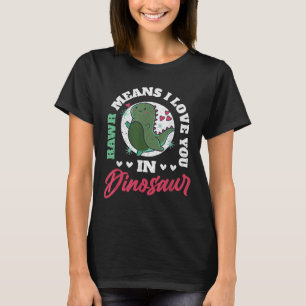 T-shirt Retro Rawr Signifie Je Vous Aime À Dinosaur Valent