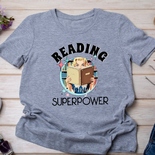 T-shirt Retro Reading est mon livre Superpower