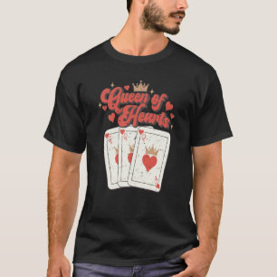 T-shirt Retro Reine Des Coeurs Jouer Des Cartes Saint Vale