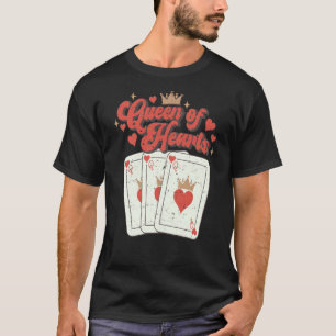 T-shirt Retro Reine Des Coeurs Jouer Des Cartes Saint Vale