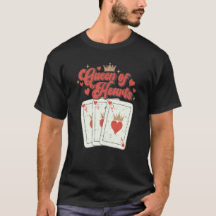 T-shirt Retro Reine Des Coeurs Jouer Des Cartes Saint Vale