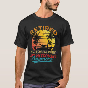 T-shirt Retro Retraité Photographe Pas Mon Problème Plus