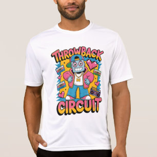 T-shirt Retro Robot 90s Design Hip hop - Fun Cartoon Throw