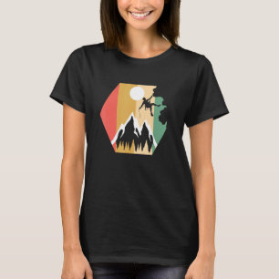 T-shirt Retro Rock Escalade Climb Mountain Mountaineer Hik