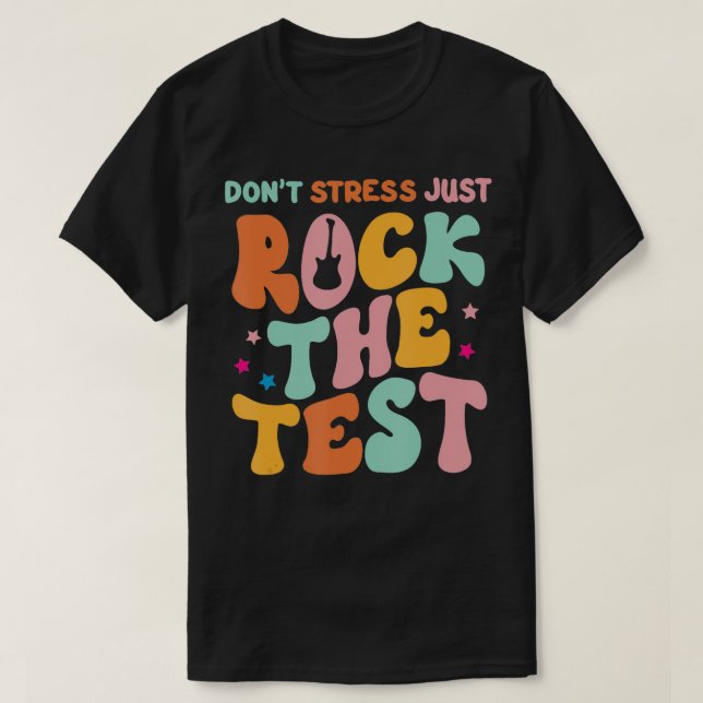 T-shirt Retro Rock Le Jour de Test Motivation (Design devant)