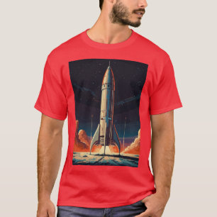 T-shirt Retro Rocketeer Blast to the Past Space Explore