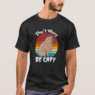 T-shirt Retro Rodent Capybara Ne Pas S'Inquiéter Être Capy