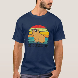 T-shirt Retro Rodent Funny Capybara Dont Be Worry Be Capy