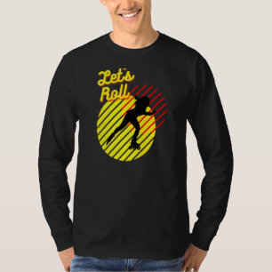 T-shirt Retro Roller Skating 80's 70's Roll Girl