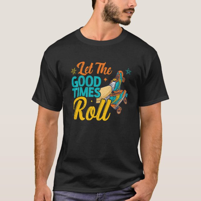 T-shirt Retro Rollerskates 80's Derby Roller Skating pour  (Devant)