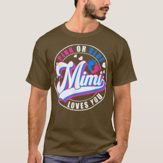 T-shirt Rétro Rose ou bleu Mimi aime votre bébé Genre Réve