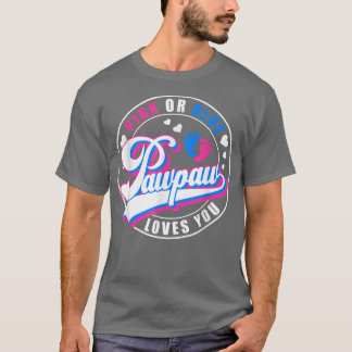 T-shirt Retro Rose Ou Bleu Pawpaw Aime Votre Bébé Genre Re