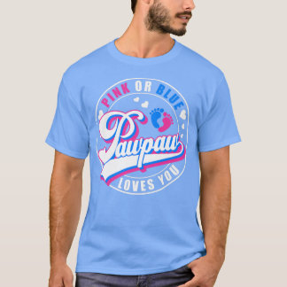 T-shirt Retro Rose Ou Bleu Pawpaw Aime Votre Bébé Genre Re