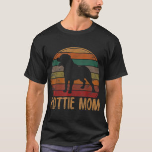 T-shirt Retro Rottweiler Mom Gift Rott Dog Mother Pet Rott