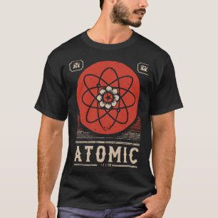 T-shirt Retro Rouge Sciences atomiques Milieu du siècle