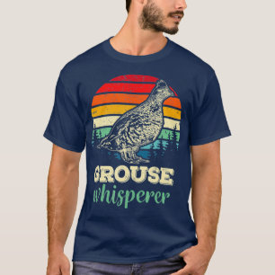 T-shirt Retro Ruffed Grouse Whisperer Oiseau chasse cadeau