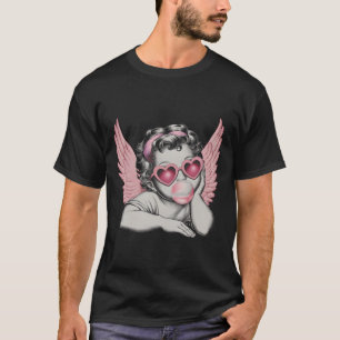 T-shirt Rétro Saint-Valentin Cœur Célibataire Cupidon Souf
