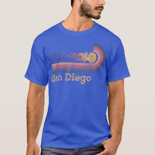 T-shirt Retro San Diego Tropical Flowers 80s Style Surfing