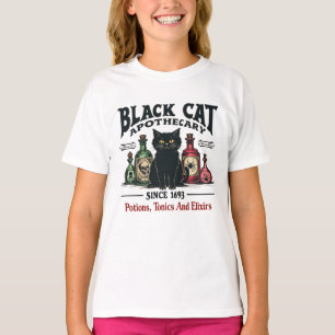 T-shirt Rétro Scary Chat noir Apothecary Wicca