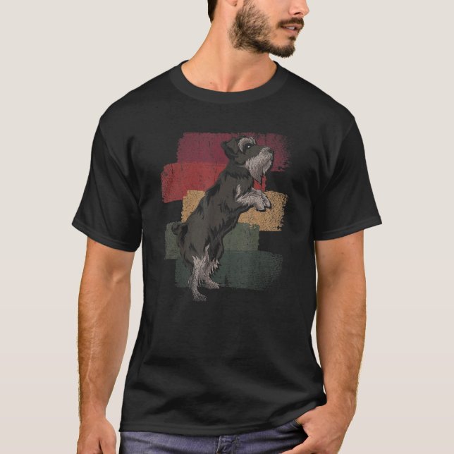 T-shirt Retro Schnauzer (Devant)