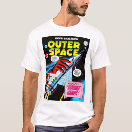 T-shirt Retro Sci-Fi Adventure Outer Space Comics Couvertu