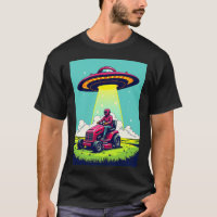 Retro Sci Fi Cartoon Rocket Ship et tondeuse à lam