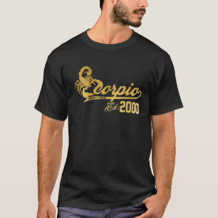 T-shirt Retro Scorpio 2000-21 Ans Ancien Anniversaire 21E 