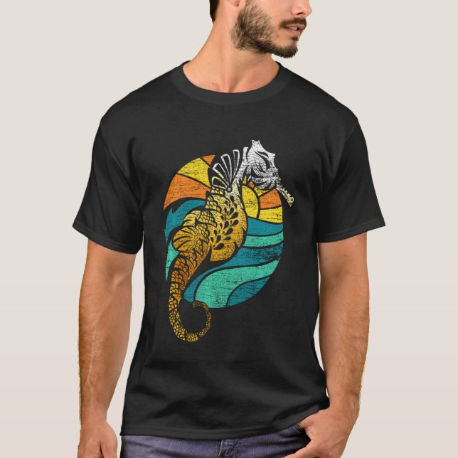T-shirt Retro Seahorse (Devant)