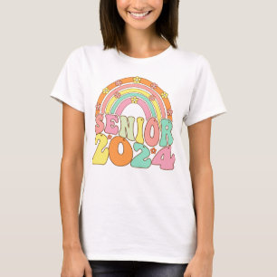 T-shirt Retro Senior 2024 Classe Super De 2024 Graduation