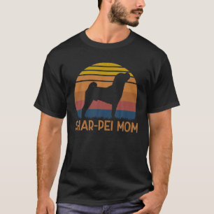 T-shirt Rétro Shar-Pei Maman - Sharpei Chien Propriétaire 