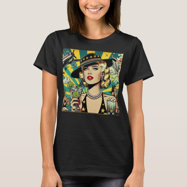 T-shirt Retro Show Girl  (Devant)