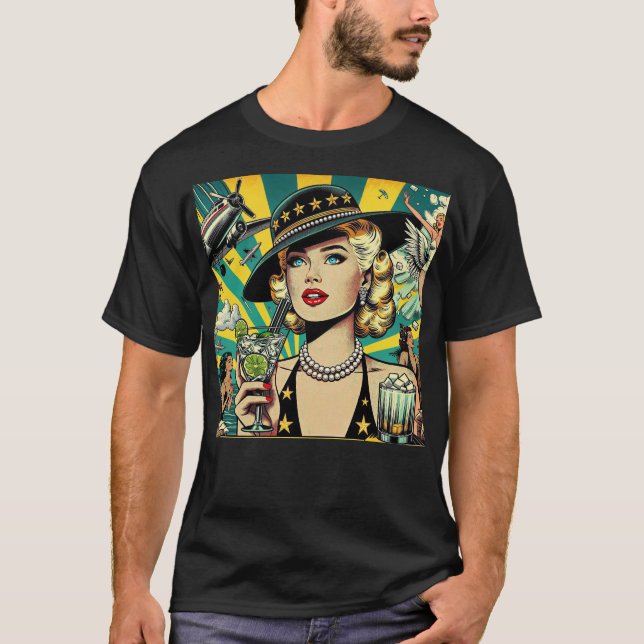 T-shirt Retro Show Girl  (Devant)
