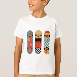 T-shirt Retro Skateboard Colorée Cool enfants