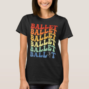 T-shirt Retro Skeleton Ballerinas Danse de ballet Hallowee