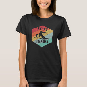 T-shirt Retro Skiing Grandma 70's Skiers Gift