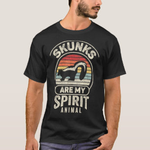 T-shirt Retro Skunks are My Spirit Animal Skunk