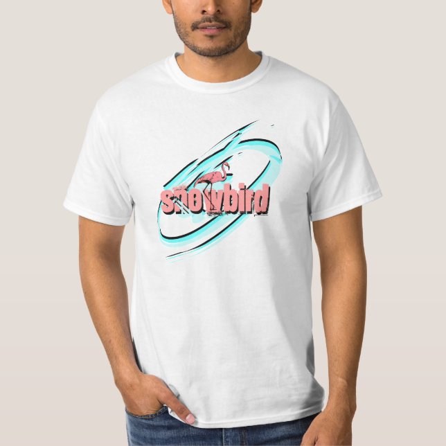 T-shirt Rétro Snowbird de galaxie de chemises d'oiseau de (Devant)