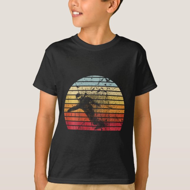 T-shirt Retro Snowboardeur Snowboard Ski Vacances Snowboa (Devant)