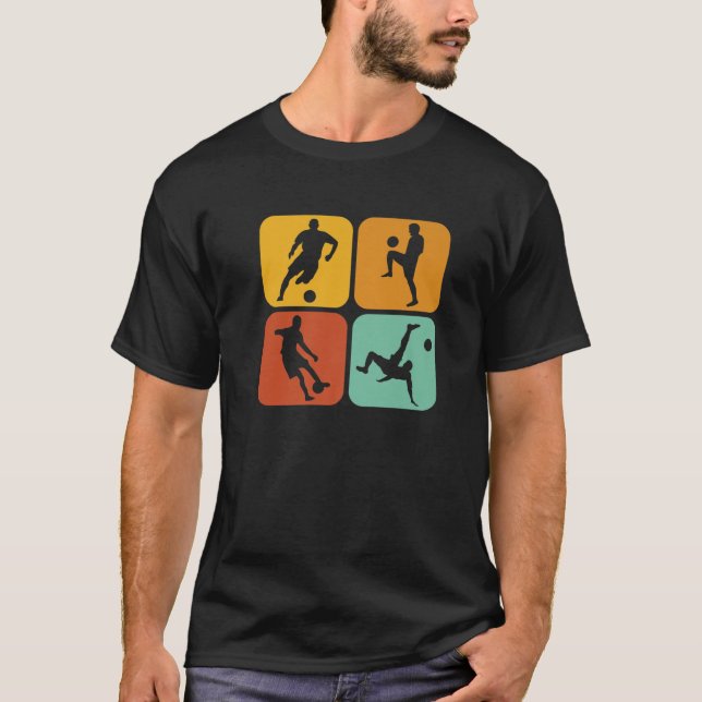T-shirt Retro Soccer Players I Aesthetic I Soccer (Devant)