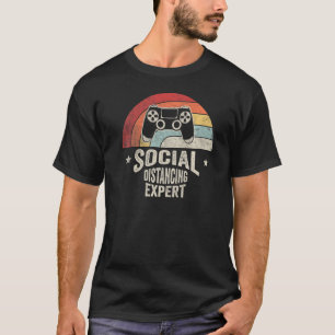 T-shirt Retro Social Distances Expert Jeu Vintage Vide