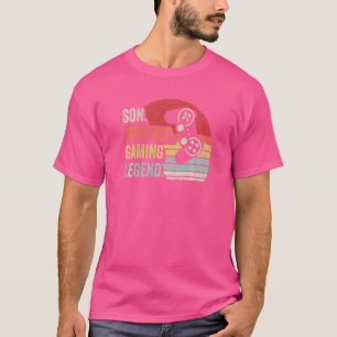 T-shirt Retro Son Brother Gaming Legend Jeu Gamer Birth