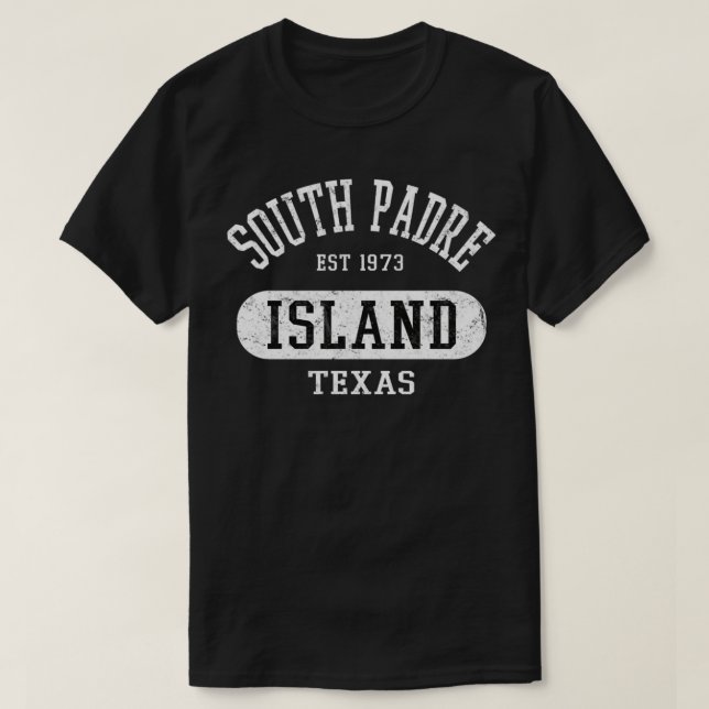 T-shirt Retro South Padre Island TX Distressé College Jer (Design devant)