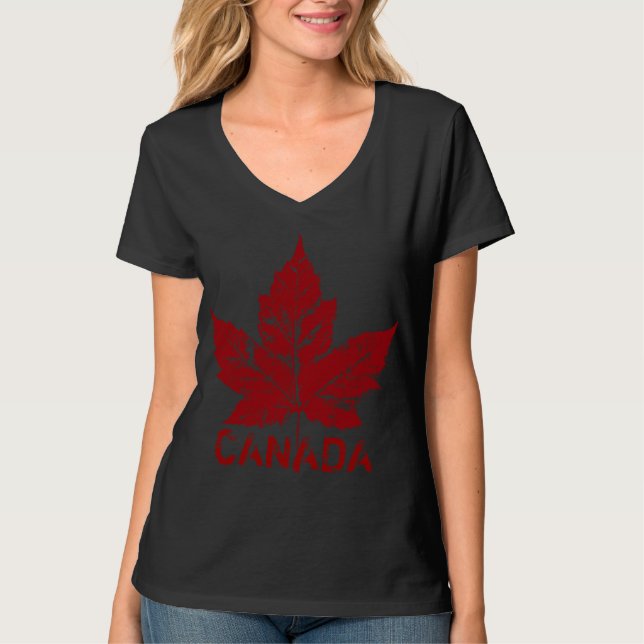 T-shirt Rétro souvenir du Canada du Canada de dames (Devant)