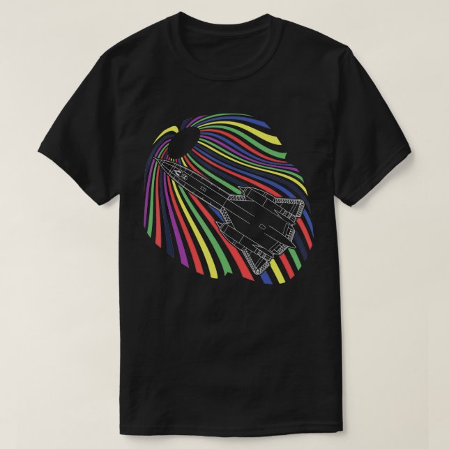 T-shirt Rétro SR71 Jet Avion militaire américain Black Bir (Design devant)