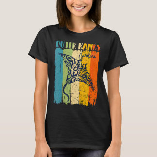 T-shirt Retro Stingray Outer Banks Carolina Thèmes Amis