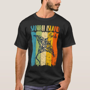 T-shirt Retro Stingray Sanibel Island Floride thème ami