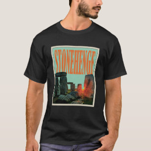 T-shirt Retro Stonehenge Angleterre Souvenir