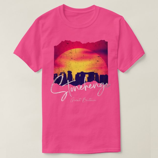 T-shirt Retro Stonehenge Angleterre Souvenir - Stonehenge  (Design devant)